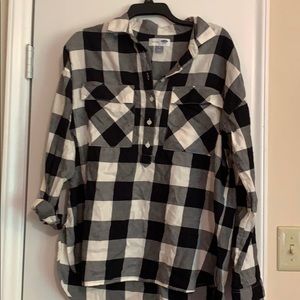Black + White checkered shirt
